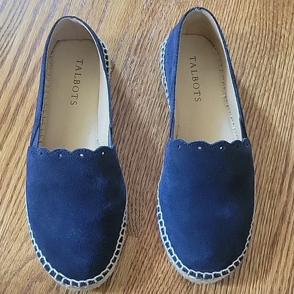 Talbots indigo blue scallop espadrilles - Picture 3 of 4